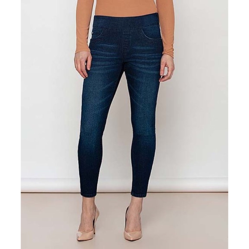 Bluberry Blue Rinse Wash Jade Ankle Skinny Jeans